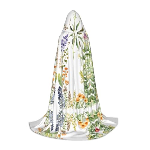 ZXMDZTSS Springtime Herb Garden – Jugend-Kapuzenumhang | Umhang für Teenager | Halloween-Kostüm | wiederverwendbare Partykleidung M von ZXMDZTSS