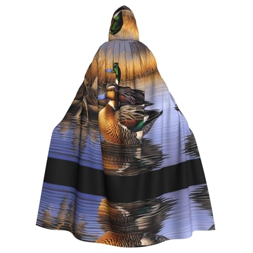 ZXMDZTSS Stockente Ente – Halloween-Kapuzenumhang für Erwachsene, Volldruck, Party-Kostüm, Bindeverschluss, Polyester ZXMDZTSS Stockente Ente – Halloween-Kapuzenumhang für Erwachsene, Volldruck, Party-Kostüm, Bindeverschluss, Polyester von ZXMDZTSS