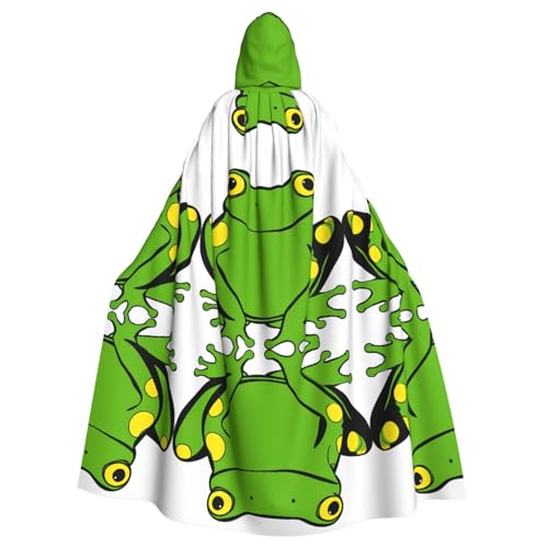 ZXMDZTSS Süßer Frosch-Druck – Halloween-Kapuzenumhang für Erwachsene, vollständiger Druck, Party-Kostüm, Bindeverschluss, Polyester ZXMDZTSS Süßer Frosch-Druck – Halloween-Kapuzenumhang für Erwachsene, vollständiger Druck, Party-Kostüm, Bindeverschluss, Polyester von ZXMDZTSS