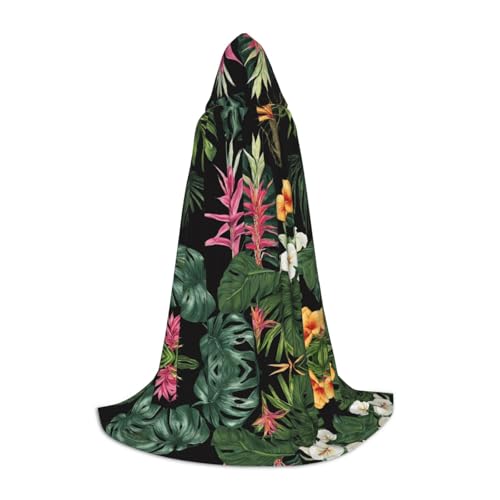 ZXMDZTSS Tropische Blumen – Druck Jugend Kapuzenumhang | Umhang für Teenager | Halloween-Kostüm | wiederverwendbare Partykleidung Größe S ZXMDZTSS Tropische Blumen – Druck Jugend Kapuzenumhang | Umhang für Teenager | Halloween-Kostüm | wiederverwendbare Partykleidung Größe S von ZXMDZTSS