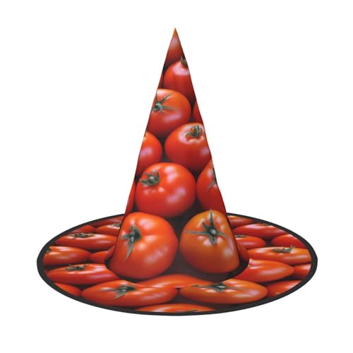 ZXMDZTSS Viele Tomaten – Halloween-Hut für Erwachsene, Festivalkleidung, Hexenkostüm-Zubehör, Oxford-Stoff, 1 Stück von ZXMDZTSS