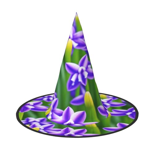 ZXMDZTSS Violetter Hyazinthen-Druck, Halloween-Hut für Erwachsene, Festivalkleidung, Hexenkostüm-Zubehör, Oxford-Stoff, 1 Stück ZXMDZTSS Violetter Hyazinthen-Druck, Halloween-Hut für Erwachsene, Festivalkleidung, Hexenkostüm-Zubehör, Oxford-Stoff, 1 Stück von ZXMDZTSS