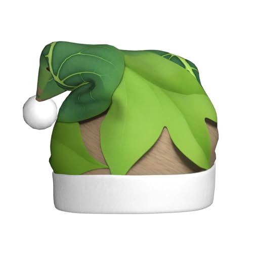 ZXMDZTSS Weihnachtsmütze für Erwachsene, Plüsch, mit Blättern, gemütlich, festlich, Weihnachtsmann-Kopfbedeckung, Pompon für Weihnachten, Partys, Feiertage. ZXMDZTSS Weihnachtsmütze für Erwachsene, Plüsch, mit Blättern, gemütlich, festlich, Weihnachtsmann-Kopfbedeckung, Pompon für Weihnachten, Partys, Feiertage. von ZXMDZTSS