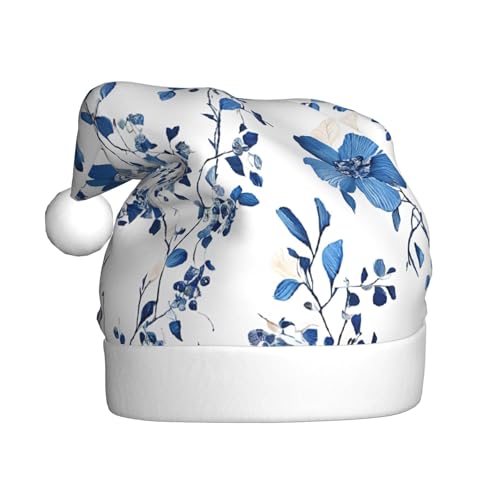 ZXMDZTSS Weihnachtsmütze mit Blumendruck, Plüsch, gemütlich, festlich, Weihnachtsmann-Kopfbedeckung, Pompon für Weihnachten, Partys, Feiertage. ZXMDZTSS Weihnachtsmütze mit Blumendruck, Plüsch, gemütlich, festlich, Weihnachtsmann-Kopfbedeckung, Pompon für Weihnachten, Partys, Feiertage. von ZXMDZTSS