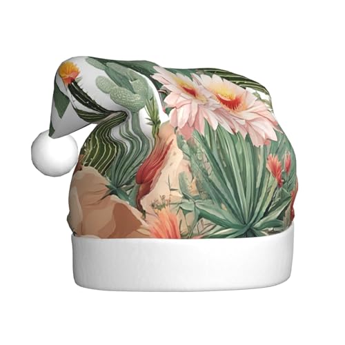 ZXMDZTSS Weihnachtsmütze mit Blumendruck, Plüsch, gemütlich, festlich, Weihnachtsmann-Kopfbedeckung, Pompon für Weihnachten, Partys, Feiertage. ZXMDZTSS Weihnachtsmütze mit Blumendruck, Plüsch, gemütlich, festlich, Weihnachtsmann-Kopfbedeckung, Pompon für Weihnachten, Partys, Feiertage. von ZXMDZTSS