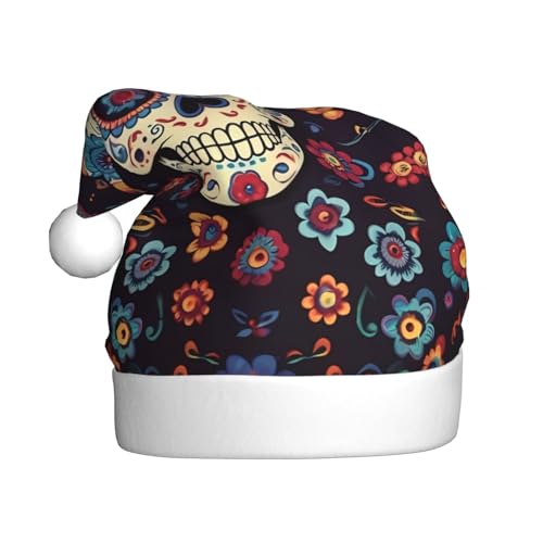 ZXMDZTSS Weihnachtsmütze mit Totenkopf-Aufdruck für Erwachsene, Plüsch, gemütlich, festlich, Weihnachtsmann-Kopfbedeckung, Pompon für Weihnachten, Partys, Feiertage. ZXMDZTSS Weihnachtsmütze mit Totenkopf-Aufdruck für Erwachsene, Plüsch, gemütlich, festlich, Weihnachtsmann-Kopfbedeckung, Pompon für Weihnachten, Partys, Feiertage. von ZXMDZTSS