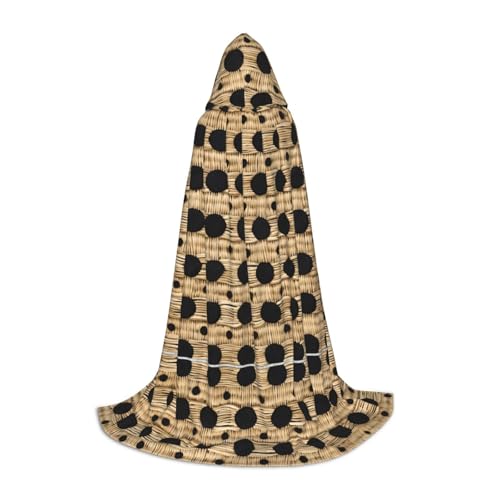 ZXMDZTSS Wicker Woven Grid - Youth Hooded Capes | Umhänge für Teenager | Halloween-Kostüm | wiederverwendbare Partykleidung M von ZXMDZTSS