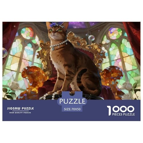 Abyssinischen 1000 Teile Puzzles Haustier Katze Dekoration Klassisches Lernspiel Für Erwachsene Und Kinder Ab 12 Jahren Tolle Geschenkidee 70x50cm/1000pcs Abyssinischen 1000 Teile Puzzles Haustier Katze Dekoration Klassisches Lernspiel Für Erwachsene Und Kinder Ab 12 Jahren Tolle Geschenkidee 70x50cm/1000pcs von ZXOAWQX