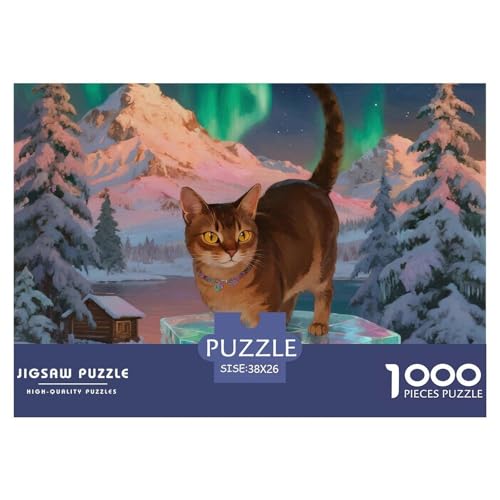 Abyssinischen 1000 Teile Puzzles Haustier Katze Dekoration Unmögliche Herausforderung Für Die Ganze Familie Tolle Geschenkidee 38x26cm/1000pcs Abyssinischen 1000 Teile Puzzles Haustier Katze Dekoration Unmögliche Herausforderung Für Die Ganze Familie Tolle Geschenkidee 38x26cm/1000pcs von ZXOAWQX