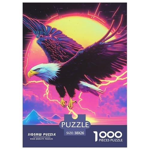 Adler 1000 Teile Puzzles Dekoration Lernspiel Herausforderung Spielzeug Für Die Ganze Familie Tolle Geschenkidee 38x26cm/1000pcs von ZXOAWQX