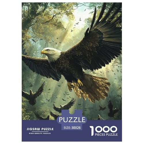 Adler 1000 Teile Puzzles Puzzlespiele EIN Herausforderndes Für Erwachsene Und Kinder Ab 12 Jahren Tolle Geschenkidee 38x26cm/1000pcs von ZXOAWQX