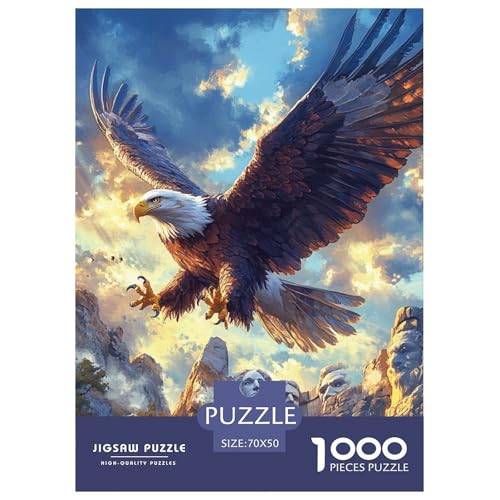 Adler 1000 Teile Puzzles Puzzlespiele Klassisches Lernspiel Für Erwachsene Tolle Geschenkidee 70x50cm/1000pcs von ZXOAWQX