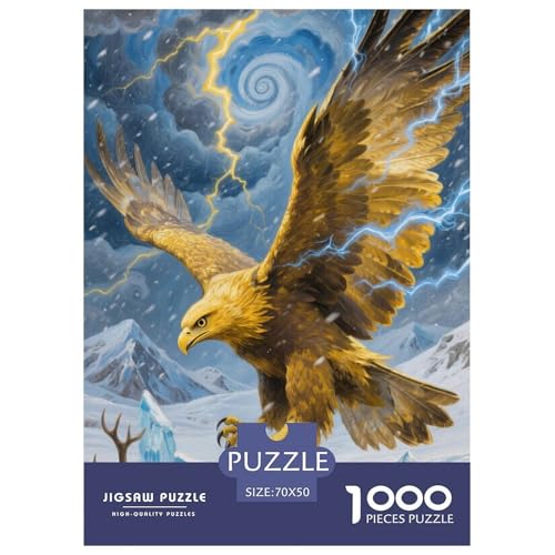 Adler 1000 Teile Puzzles Tier Dekoration Klassisches Lernspiel Für Erwachsene Und Kinder Ab 12 Jahren Tolle Geschenkidee 70x50cm/1000pcs von ZXOAWQX