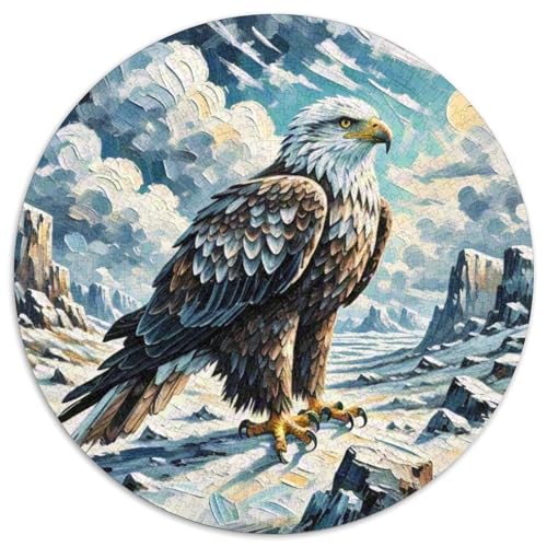 Adler 1000 Teile Round Puzzle Kreatives Tier Geschenk EIN Herausforderndes Für Erwachsene Und Kinder 1000pcs (67.5x67.5cm) von ZXOAWQX
