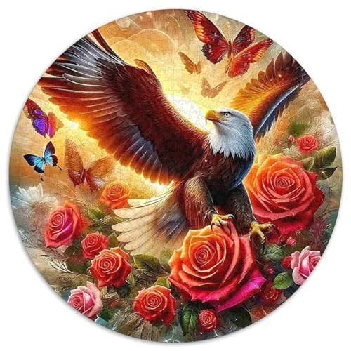 Adler 1000 Teile Rundes Puzzle Kreatives Jigsaw Geschenk Erwachsene Anspruchsvoll Für Die Ganze Familie 1000pcs (67.5x67.5cm) von ZXOAWQX