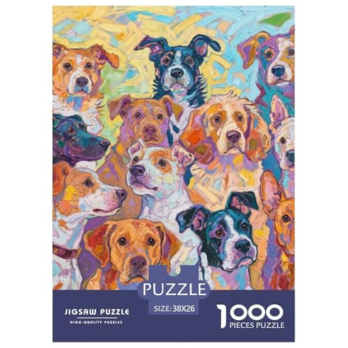 Alle Hunde 1000 Teile Puzzles Hund Clevere Klassisches Lernspiel Für Erwachsene Und Kinder Ab 12 Jahren Tolle Geschenkidee 38x26cm/1000pcs von ZXOAWQX
