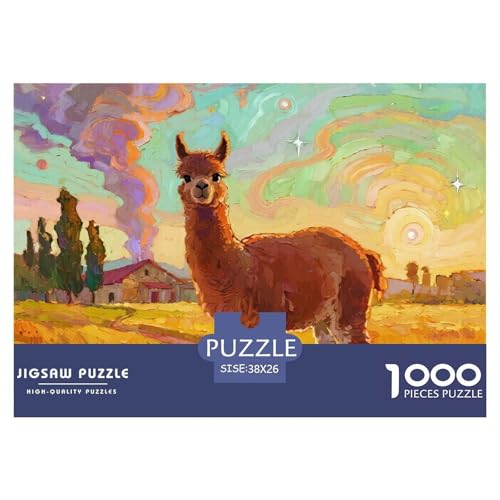 Alpakas 1000 Teile Puzzles Tier Clevere Klassisches Lernspiel Für Die Ganze Familie Tolle Geschenkidee 38x26cm/1000pcs von ZXOAWQX