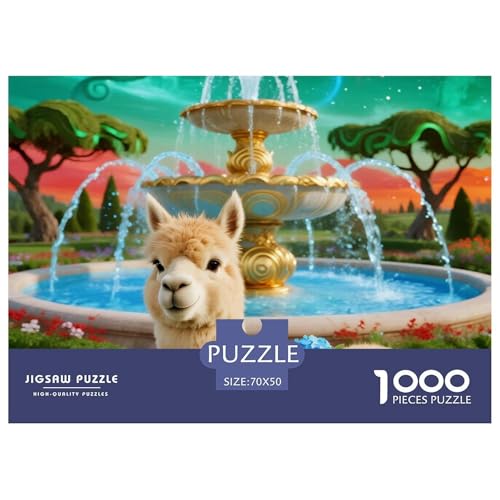 Alpakas 1000 Teile Puzzles Tier Clevere Klassisches Lernspiel Für Erwachsene Tolle Geschenkidee 70x50cm/1000pcs von ZXOAWQX