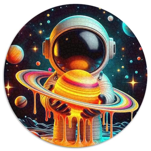 Astronaut 1000 Teile Rundes Puzzle Kreatives Geschenk Unmögliches Spiel Für Die Ganze Familie 1000pcs (67.5x67.5cm) von ZXOAWQX