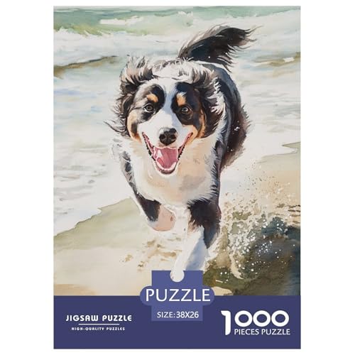 Australischer Schäfer 1000 Teile Puzzles Clevere EIN Herausforderndes Für Erwachsene Und Kinder Ab 12 Jahren Tolle Geschenkidee 38x26cm/1000pcs Australischer Schäfer 1000 Teile Puzzles Clevere EIN Herausforderndes Für Erwachsene Und Kinder Ab 12 Jahren Tolle Geschenkidee 38x26cm/1000pcs von ZXOAWQX