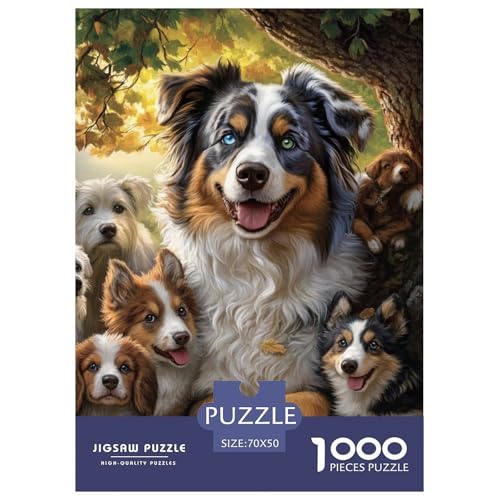 Australischer Schäfer 1000 Teile Puzzles Clevere Kreative Unterhaltung Für Erwachsene Und Kinder Ab 12 Jahren Tolle Geschenkidee 70x50cm/1000pcs von ZXOAWQX