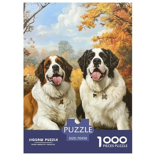 BAdler Dogs 1000 Teile Puzzles Clevere Lernspiel Herausforderung Spielzeug Für Erwachsene Tolle Geschenkidee 70x50cm/1000pcs von ZXOAWQX