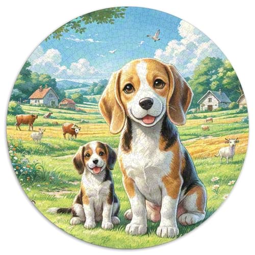 BAdler Hunds 1000 Teile Rundes Puzzle Kreatives Hund Geschenk Erwachsene Anspruchsvoll Für Die Ganze Familie 1000pcs (67.5x67.5cm) von ZXOAWQX