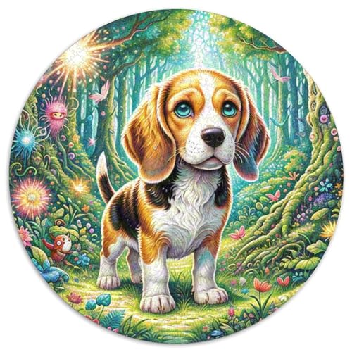 BAdler Hunds 1000 Teile Rundes Puzzle Kreatives Hund Jigsaw Geschenk Anspruchsvoll Für Erwachsene Und Kinder 1000pcs (67.5x67.5cm) von ZXOAWQX