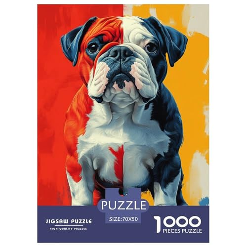 BULLHund 1000 Teile Puzzles Classic Lernspiel Herausforderung Spielzeug Für Erwachsene Tolle Geschenkidee 70x50cm/1000pcs von ZXOAWQX