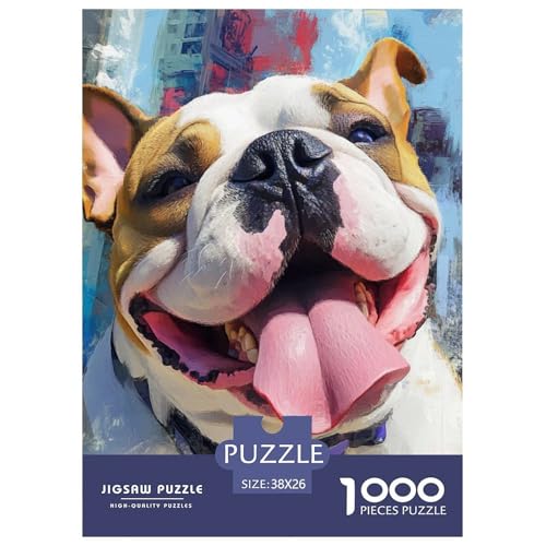 BULLHund 1000 Teile Puzzles Clevere Klassisches Lernspiel Für Erwachsene Tolle Geschenkidee 38x26cm/1000pcs von ZXOAWQX