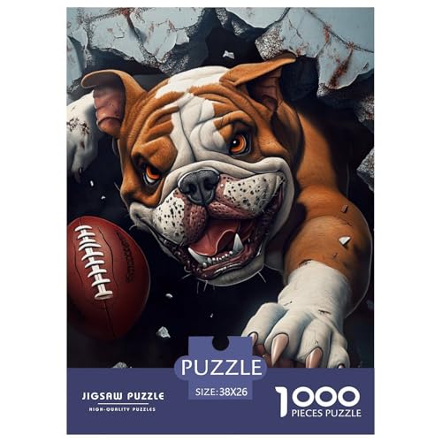 BULLHund 1000 Teile Puzzles Clevere Lernspiel Herausforderung Spielzeug Für Erwachsene Tolle Geschenkidee 38x26cm/1000pcs von ZXOAWQX