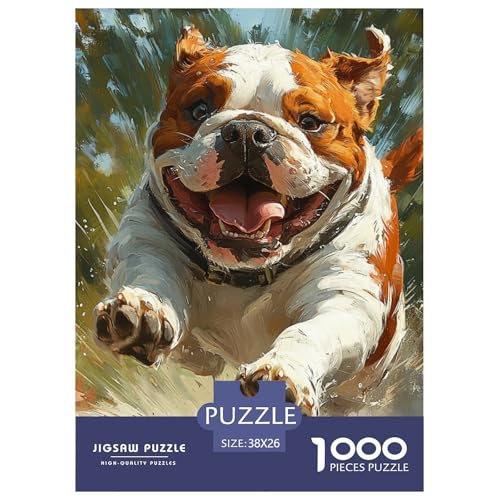 BULLHund 1000 Teile Puzzles Dekoration Klassisches Lernspiel Für Erwachsene Tolle Geschenkidee 38x26cm/1000pcs von ZXOAWQX