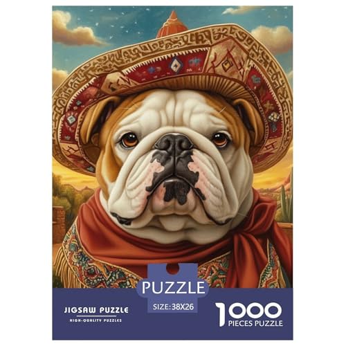 BULLHund 1000 Teile Puzzles Dekoration Lernspiel Herausforderung Spielzeug Für Erwachsene Tolle Geschenkidee 38x26cm/1000pcs von ZXOAWQX