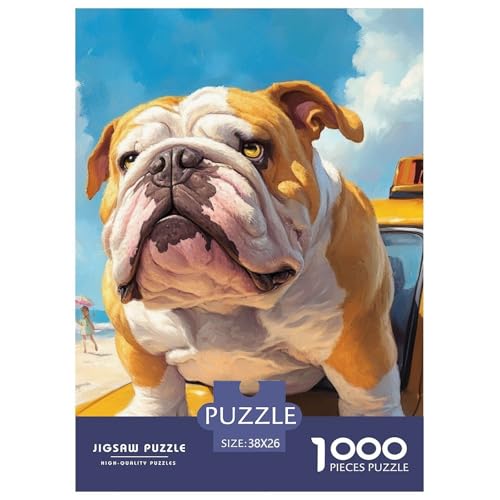 BULLHund 1000 Teile Puzzles Puzzlespiele Klassisches Lernspiel Für Erwachsene Und Kinder Ab 12 Jahren Tolle Geschenkidee 38x26cm/1000pcs von ZXOAWQX