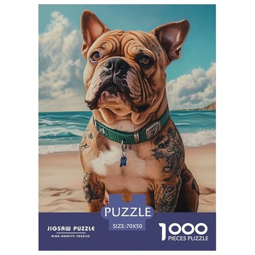 BULLHund 1000 Teile Puzzles Puzzlespiele Lernspiel Herausforderung Spielzeug Für Erwachsene Tolle Geschenkidee 70x50cm/1000pcs von ZXOAWQX