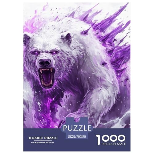 Bären 1000 Teile Puzzles DekoRatteion Lernspiel Herausforderung Spielzeug Für Erwachsene Tolle Geschenkidee 70x50cm/1000pcs von ZXOAWQX