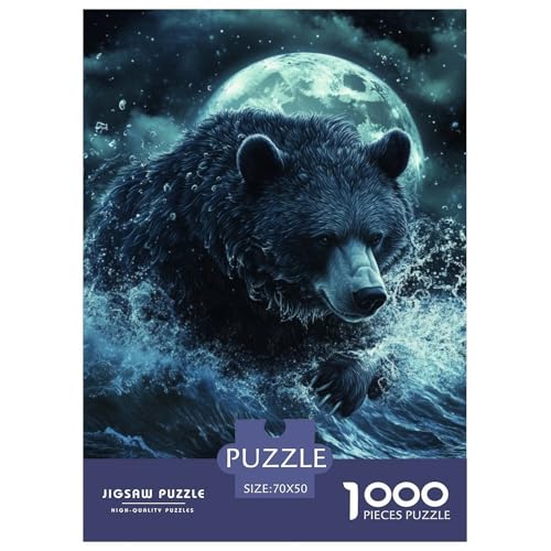 Bären 1000 Teile Puzzles Puzzlespiele Klassisches Lernspiel Für Die Ganze Familie Tolle Geschenkidee 70x50cm/1000pcs von ZXOAWQX