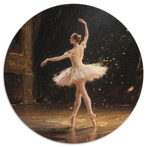 Ballett 1000 Teile Rundes Puzzle Stressabbau Tanzen Jigsaw Geschenk Unmögliches Spiel Für Erwachsene Und Kinder 1000pcs (67.5x67.5cm) von ZXOAWQX