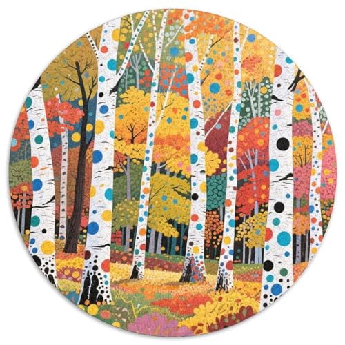Baum 1000 Teile Rundes Puzzle Kreatives Landschaft Geschenk Unmögliches Spiel Für Erwachsene Und Kinder 1000pcs (67.5x67.5cm) von ZXOAWQX