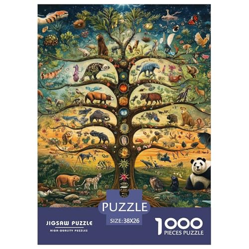 Baum des Lebens 1000 Teile Puzzles Clevere Klassisches Lernspiel Für Erwachsene Und Kinder Ab 12 Jahren Tolle Geschenkidee 38x26cm/1000pcs von ZXOAWQX