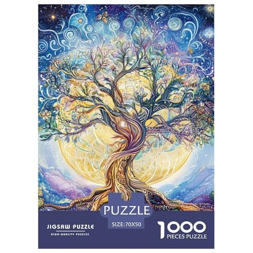Baum des Lebens 1000 Teile Puzzles Puzzlespiele Lernspiel Herausforderung Spielzeug Für Erwachsene Tolle Geschenkidee 70x50cm/1000pcs von ZXOAWQX