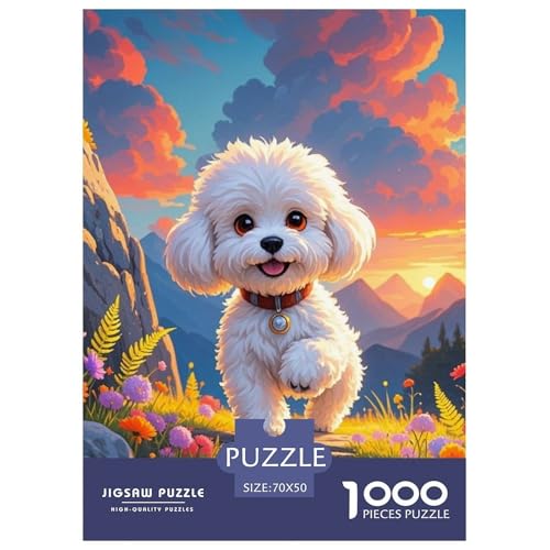 Bichon Frise 1000 Teile Puzzles Hund Clevere Lernspiel Herausforderung Spielzeug Für Die Ganze Familie Tolle Geschenkidee 70x50cm/1000pcs Bichon Frise 1000 Teile Puzzles Hund Clevere Lernspiel Herausforderung Spielzeug Für Die Ganze Familie Tolle Geschenkidee 70x50cm/1000pcs von ZXOAWQX