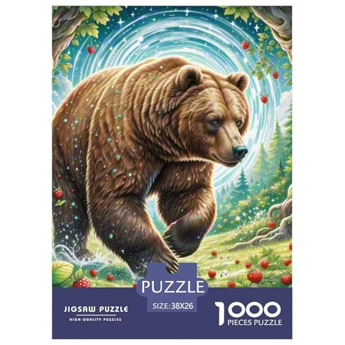 Braun Bär 1000 Teile Puzzles Puzzlespiele EIN Herausforderndes Für Erwachsene Und Kinder Ab 12 Jahren Tolle Geschenkidee 38x26cm/1000pcs von ZXOAWQX