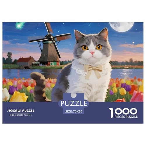 Britische Kurzhaare 1000 Teile Puzzles Haustier Katze Clevere Unmögliche Herausforderung Für Die Ganze Familie Tolle Geschenkidee 70x50cm/1000pcs von ZXOAWQX