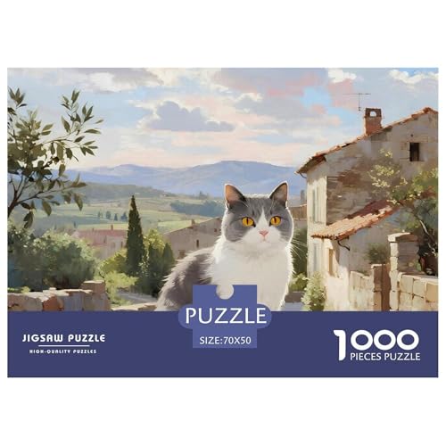 Britische Kurzhaare 1000 Teile Puzzles Haustier Katze Dekoration Unmögliche Herausforderung Für Erwachsene Und Kinder Ab 12 Jahren Tolle Geschenkidee 70x50cm/1000pcs Britische Kurzhaare 1000 Teile Puzzles Haustier Katze Dekoration Unmögliche Herausforderung Für Erwachsene Und Kinder Ab 12 Jahren Tolle Geschenkidee 70x50cm/1000pcs von ZXOAWQX