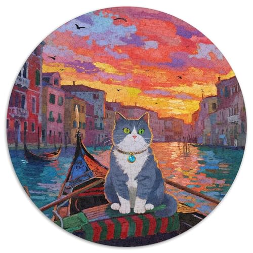 Britische Kurzhaare 1000 Teile Rundes Puzzle Kreatives Pet Katze Geschenk Anspruchsvoll Für Erwachsene Und Kinder 1000pcs (67.5x67.5cm) von ZXOAWQX