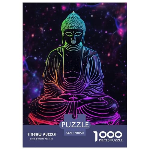 Buddha-Statue 1000 Teile Puzzles Clevere Kreative Unterhaltung Für Die Ganze Familie Tolle Geschenkidee 70x50cm/1000pcs von ZXOAWQX