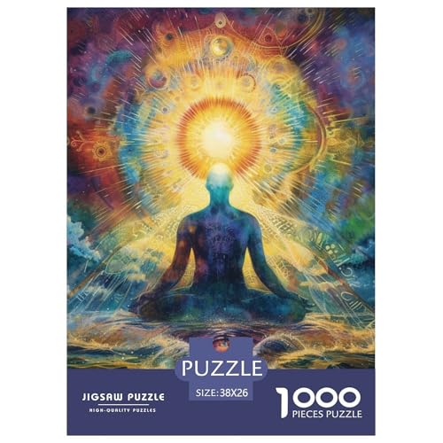 Buddha-Statue 1000 Teile Puzzles Puzzlespiele Klassisches Lernspiel Für Erwachsene Und Kinder Ab 12 Jahren Tolle Geschenkidee 38x26cm/1000pcs von ZXOAWQX