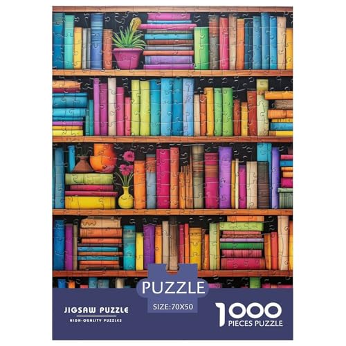 Bücherregal 1000 Teile Puzzles Clevere Klassisches Lernspiel Für Erwachsene Und Kinder Ab 12 Jahren Tolle Geschenkidee 70x50cm/1000pcs von ZXOAWQX