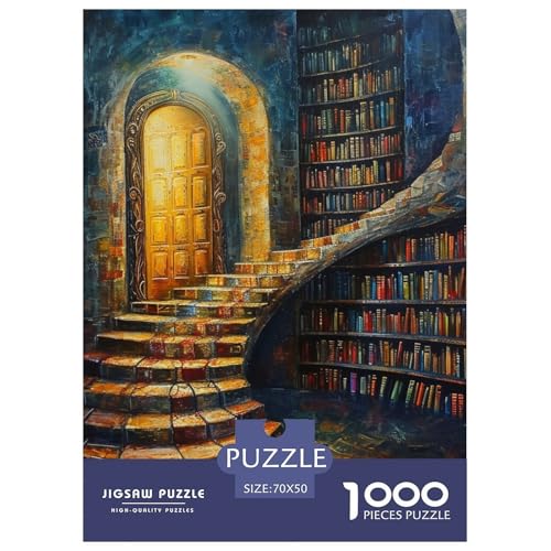 Bücherregal 1000 Teile Puzzles Clevere Lernspiel Herausforderung Spielzeug Für Erwachsene Und Kinder Ab 12 Jahren Tolle Geschenkidee 70x50cm/1000pcs von ZXOAWQX